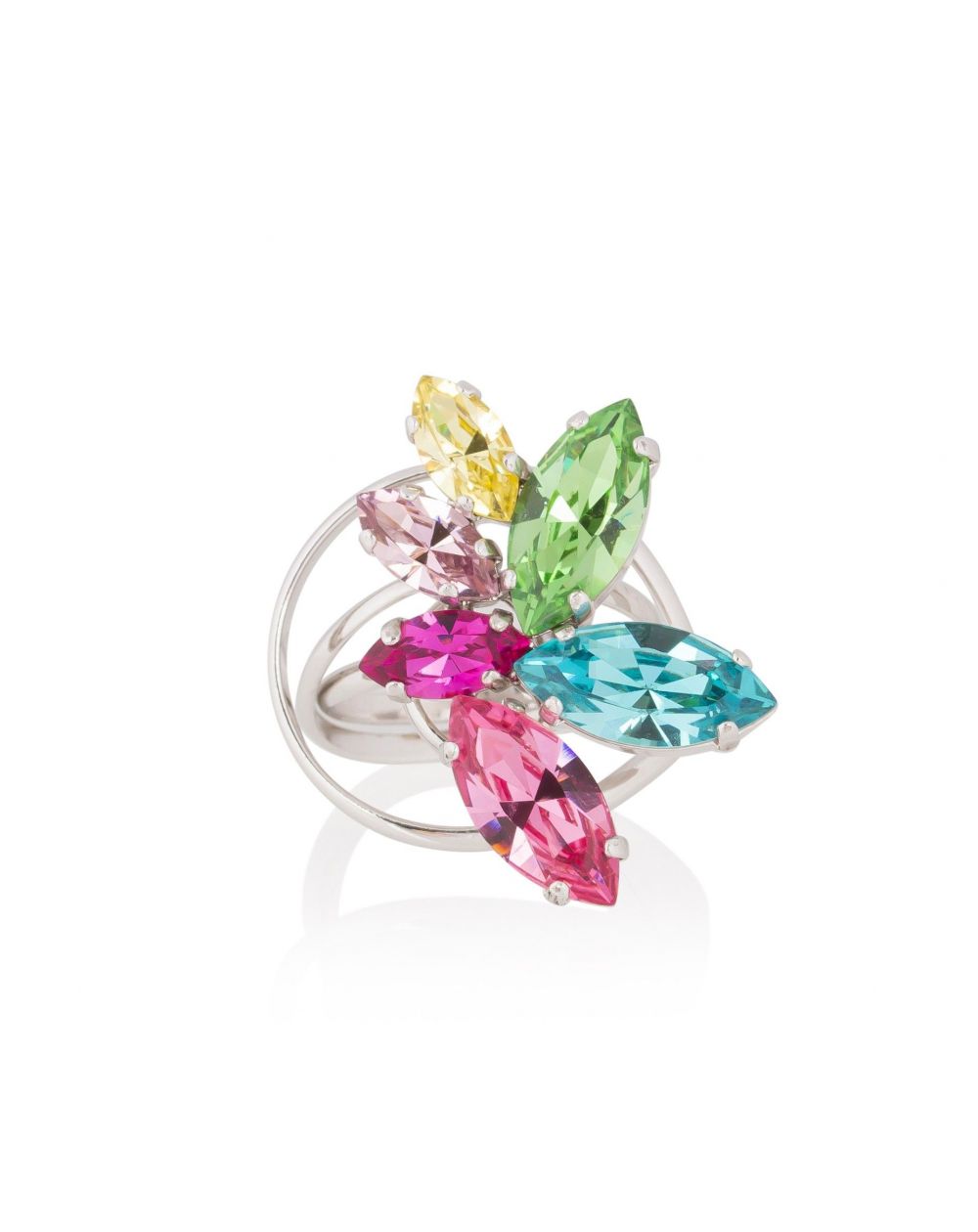 Ring Marazzini Swarovski Kristal Ovaal Licht Turkoois