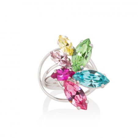Ring Marazzini Swarovski Kristal Ovaal Licht Turkoois