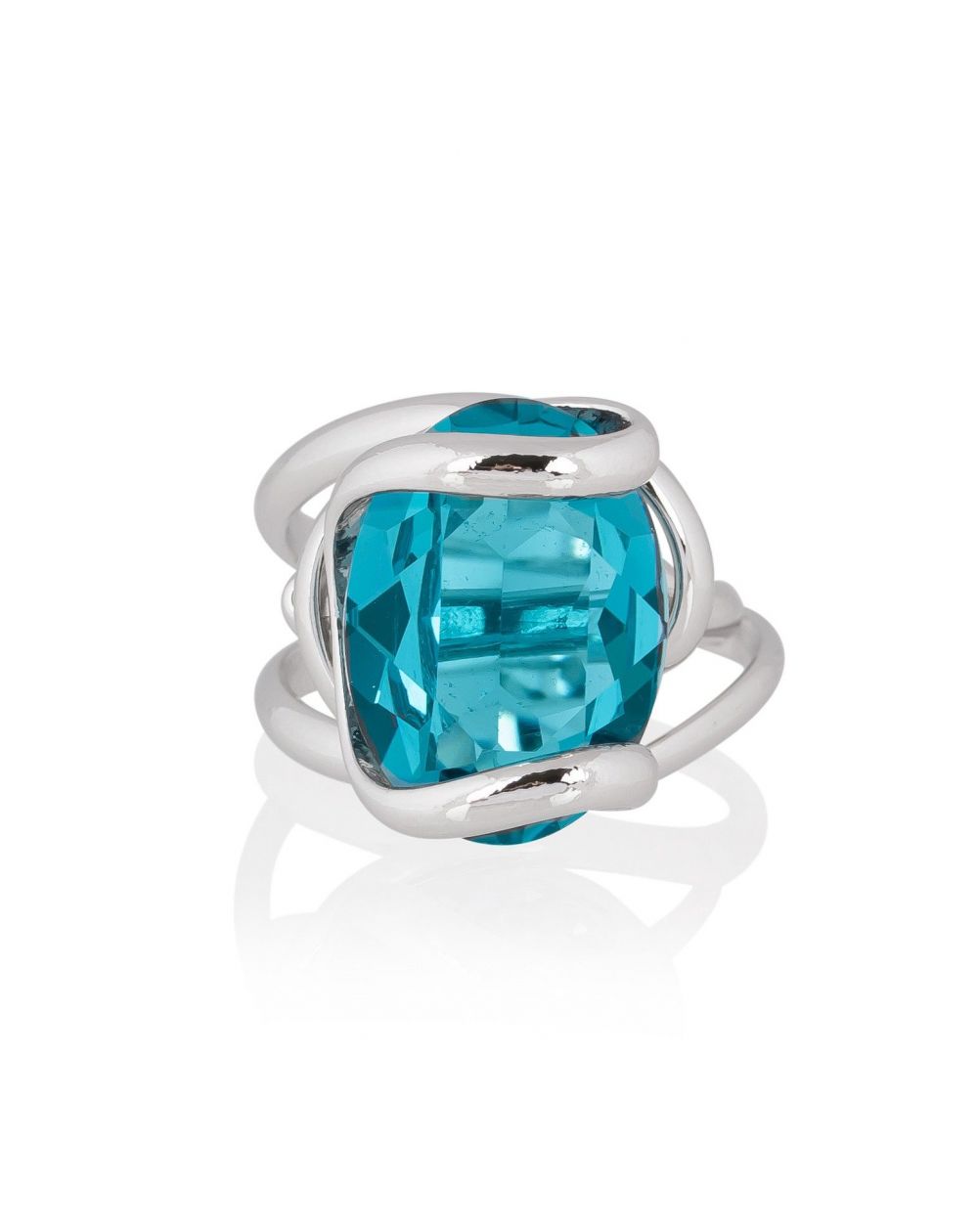 Ring Marazzini Swarovski Kristal Ovaal Licht Turkoois