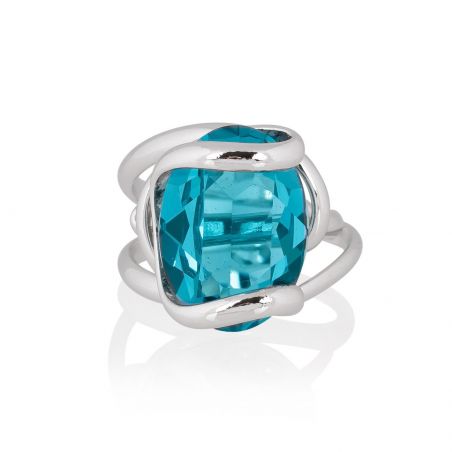 Ring Marazzini Swarovski Kristal Ovaal Licht Turkoois
