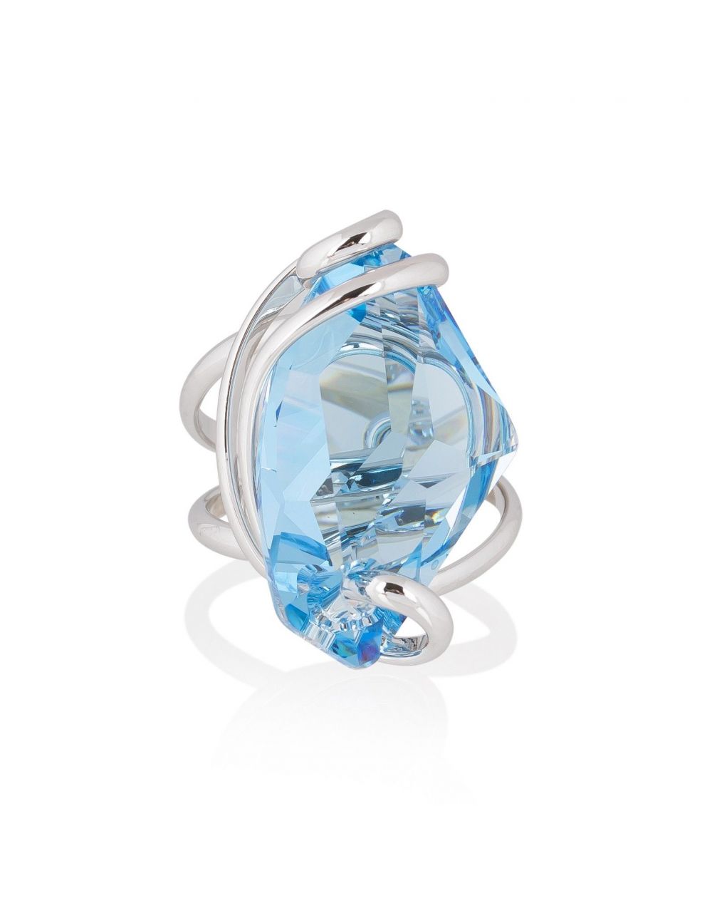 Ring Marazzini Swarovski Crystal Oval Light Turquoise