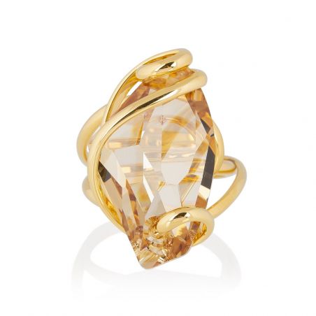 Ring Marazzini Swarovski Kristal Ovaal Licht Turkoois