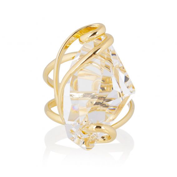 Ring Marazzini Swarovski Crystal Oval Light Turquoise