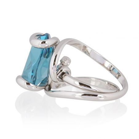 Ring Marazzini Swarovski Kristal Ovaal Licht Turkoois