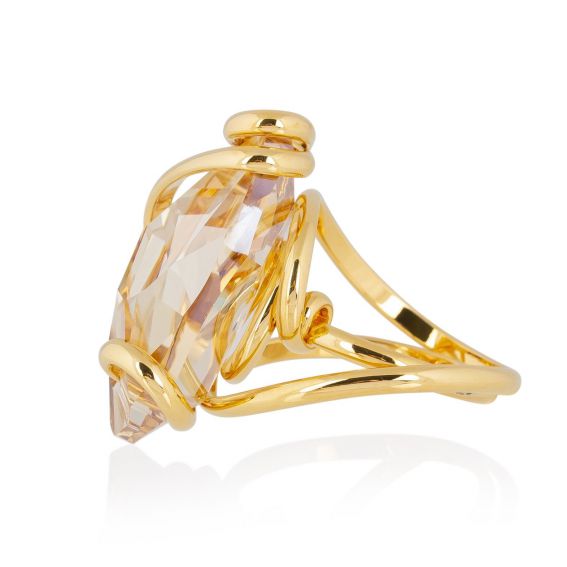 Ring Marazzini Swarovski Kristal Ovaal Licht Turkoois