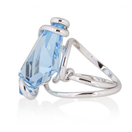 Ring Marazzini Swarovski Crystal Oval Light Turquoise
