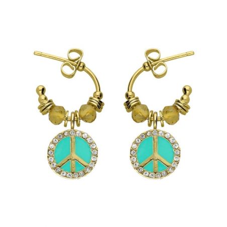 Boucles d'oreilles Hipanema Hayley Turquoise - Marque Hipanema