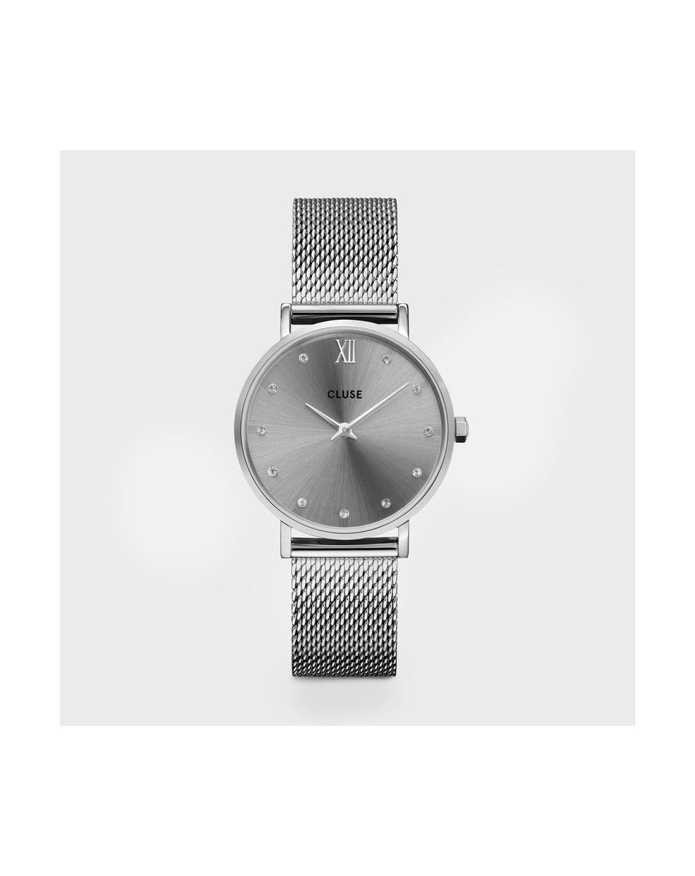 Montre CLUSE CW10203 - Minuit Mesh Crystals Grey Silver