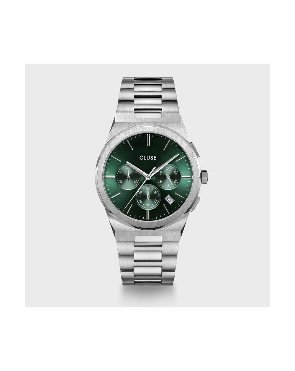 Montre CLUSE CW20803 - Vigoureux Chrono Steel Green Silver