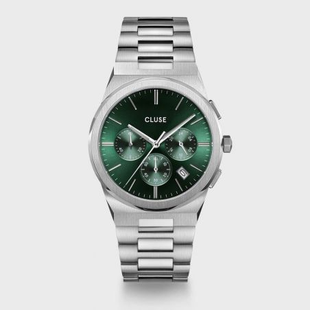 Montre CLUSE CW20803 - Vigoureux Chrono Steel Green Silver
