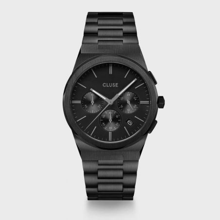Montre CLUSE CW20803 - Vigoureux Chrono Steel, Full Black
