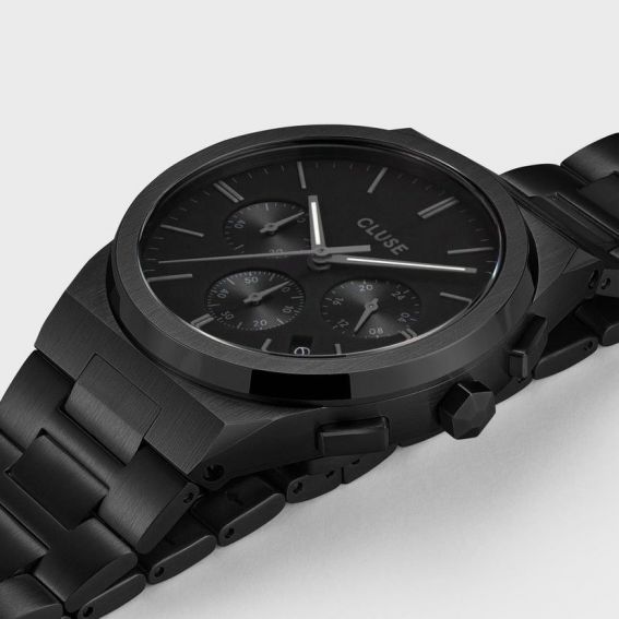 Montre CLUSE CW20803 - Vigoureux Chrono Steel, Full Black