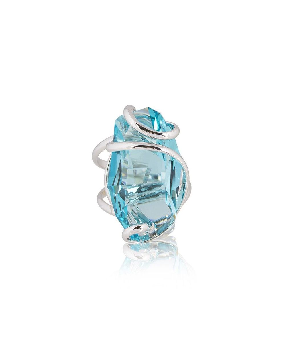 Ring Marazzini Swarovski Kristal Ovaal Licht Turkoois