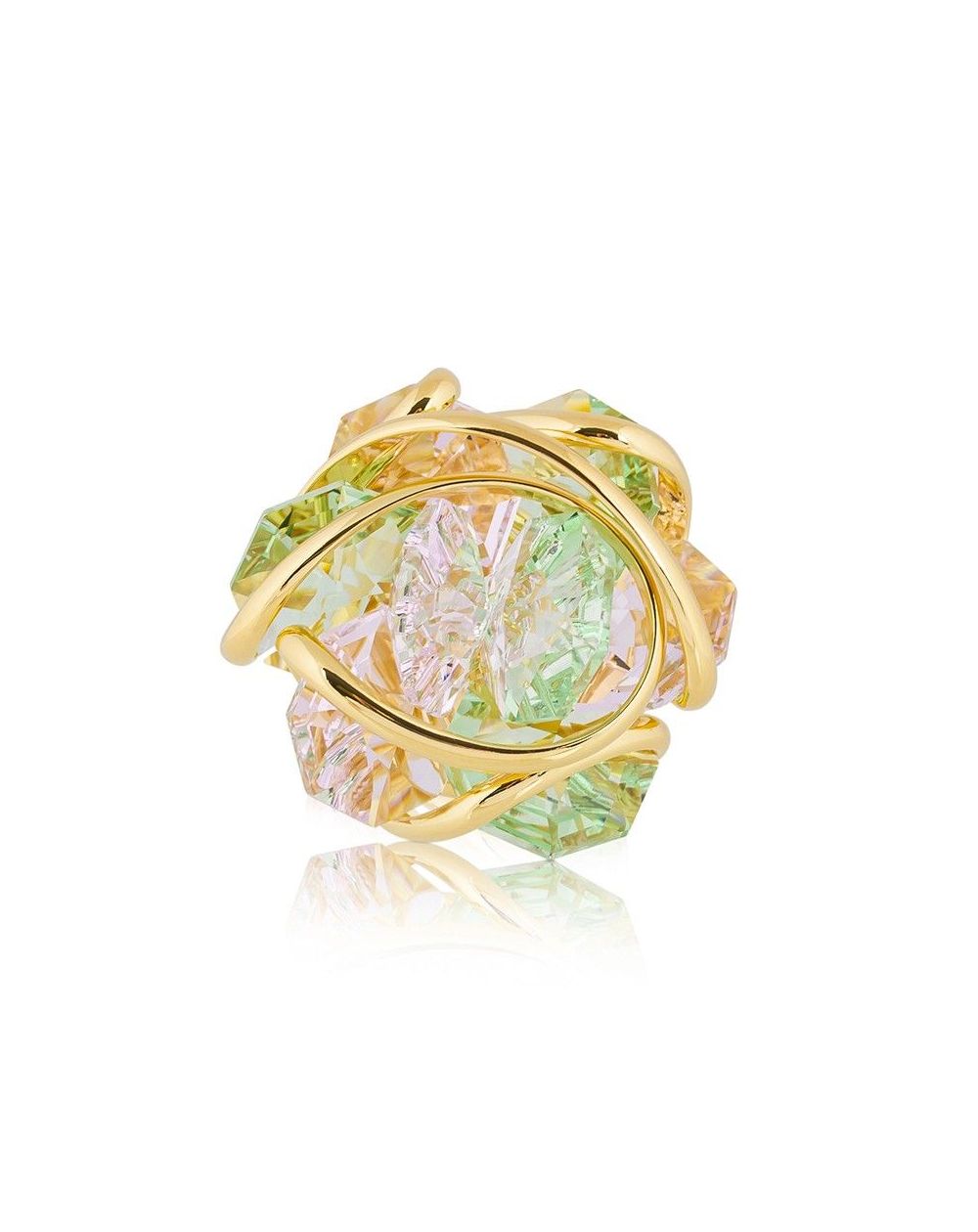 Ring Marazzini Swarovski Crystal Oval Light Turquoise