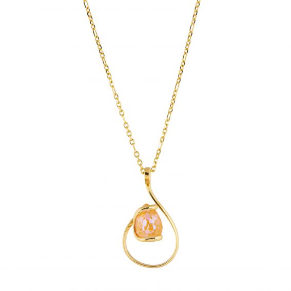 Collier Andrea Marazzini - Cristal Swarovski Drop Peach Delite