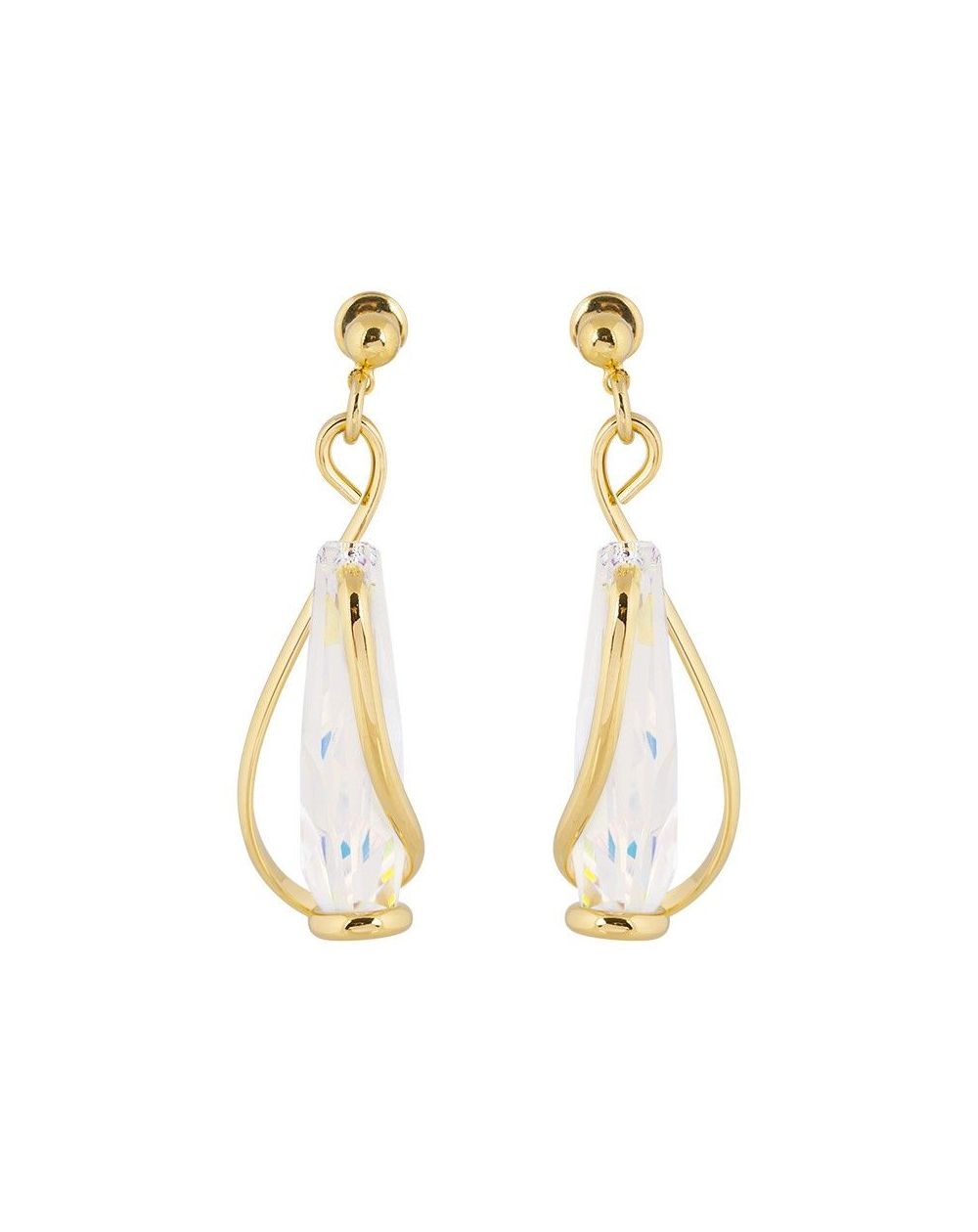 Swarovski Crystal Mini Spike AB Earrings