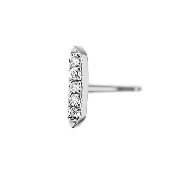 Boucle d'oreille Awake 5 diamants - Bijoux en argent