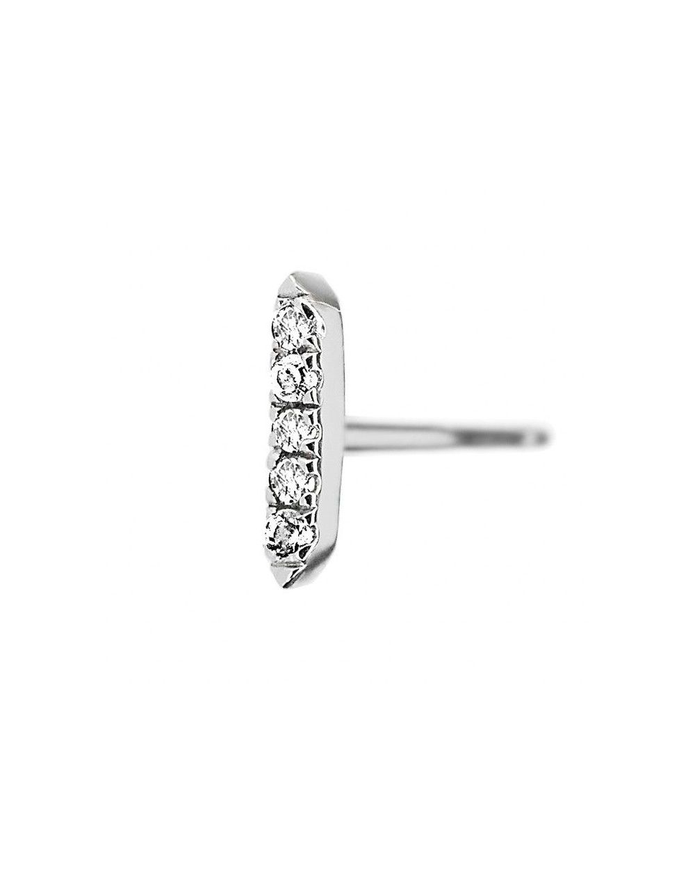 Boucle d'oreille Awake 5 diamants - Bijoux en argent