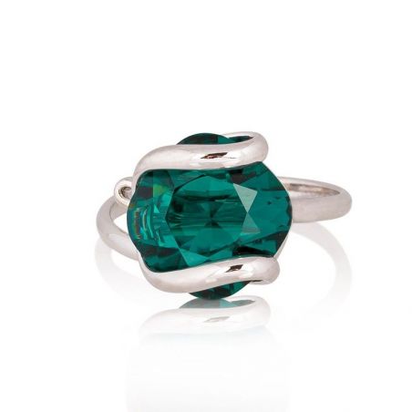 Ring Marazzini Swarovski Crystal Oval Light Turquoise