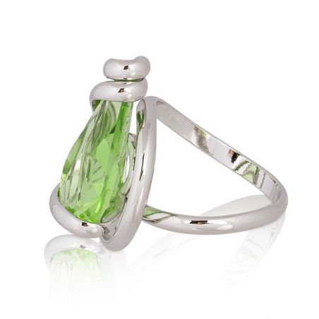 Ring Marazzini Swarovski Crystal Oval Light Turquoise