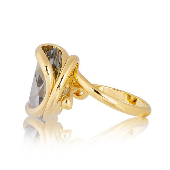 Andrea Marazzini - Bague cristal Swarovski Ovale Smoky