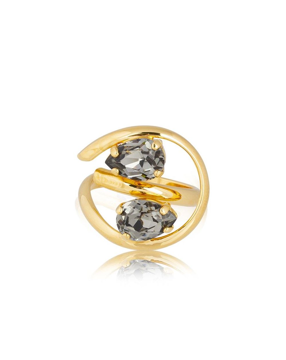 Andrea Marazzini - Bague cristal Swarovski Mignon Silver Night Double