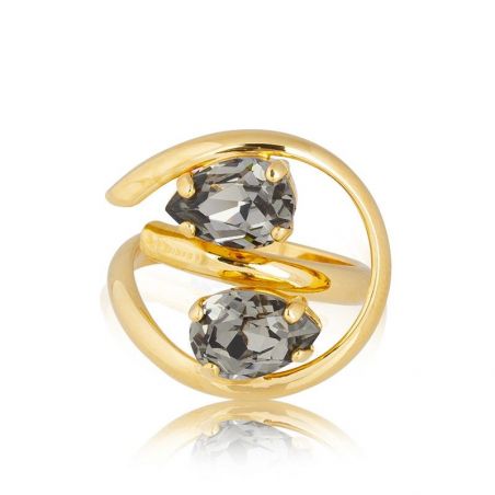 Ring Marazzini Swarovski Crystal Oval Light Turquoise