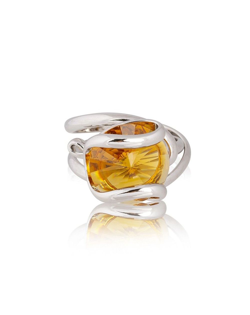 Andrea Marazzini - Bague cristal Swarovski Octagon Topaze