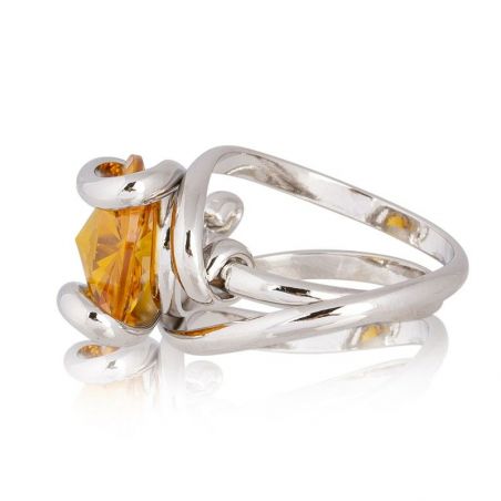 Andrea Marazzini - Bague cristal Swarovski Octagon Topaze