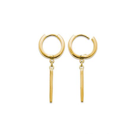 Créoles pointes dorées - Boucles d'oreilles plaqué or 18k