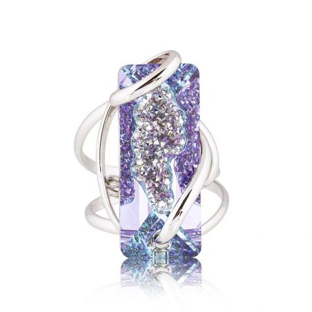 Ring Marazzini Swarovski Kristal Ovaal Licht Turkoois
