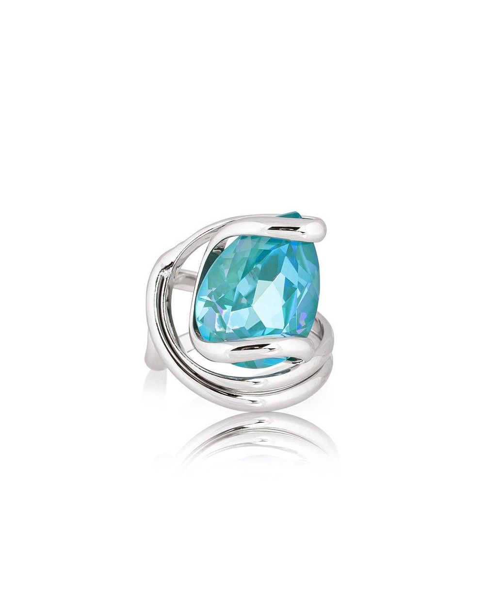 Ring Marazzini Swarovski Kristal Ovaal Licht Turkoois