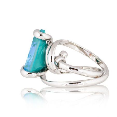 Ring Marazzini Swarovski Kristal Ovaal Licht Turkoois