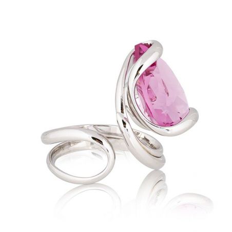 Andrea Marazzini - Bague cristal Swarovski Candy Laguna Candy Fuchsia Double