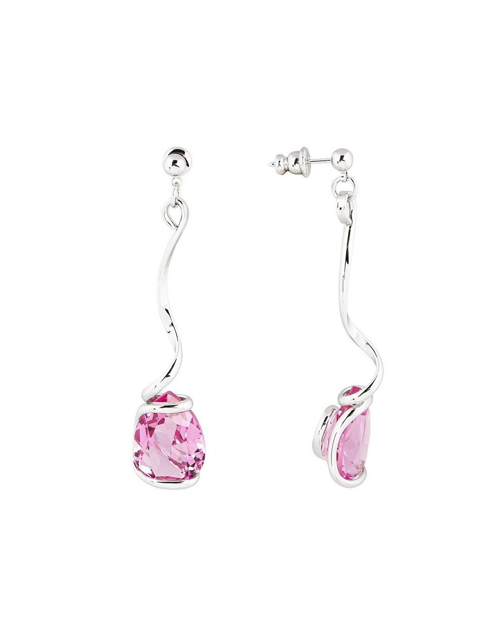 Boucles d'oreilles Andrea Marazzini - Cristal Swarovski Candy Fuchsia Longues