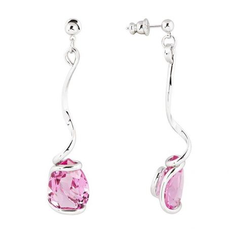 Boucles d'oreilles Andrea Marazzini - Cristal Swarovski Candy Fuchsia Longues