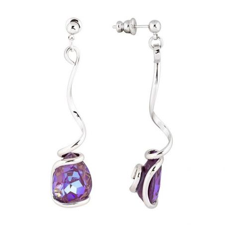 Boucles d'oreilles Andrea Marazzini - Cristal Swarovski Laguna Delite Longues