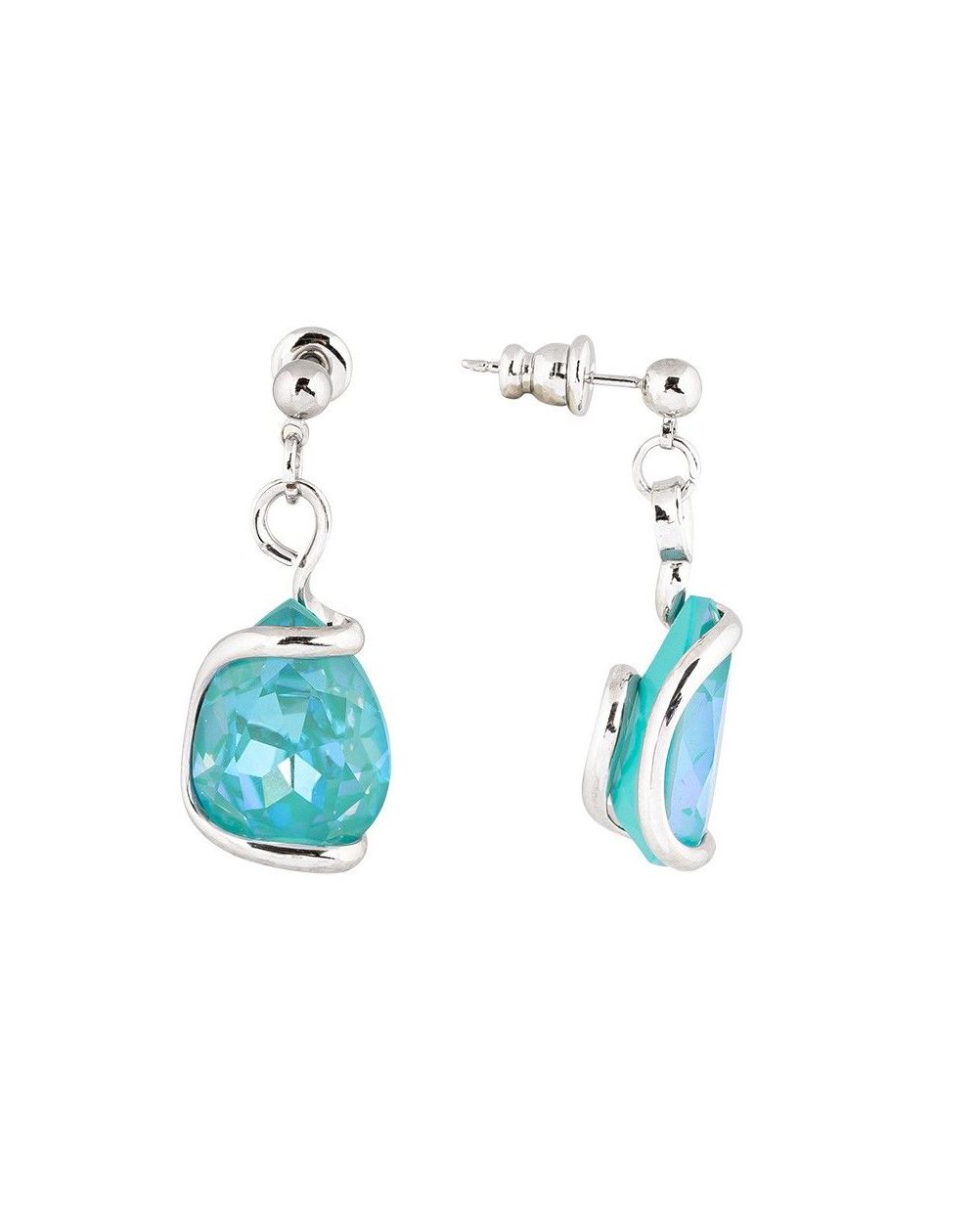 Boucles d'oreilles Andrea Marazzini - Cristal Swarovski Laguna Delite Courtes