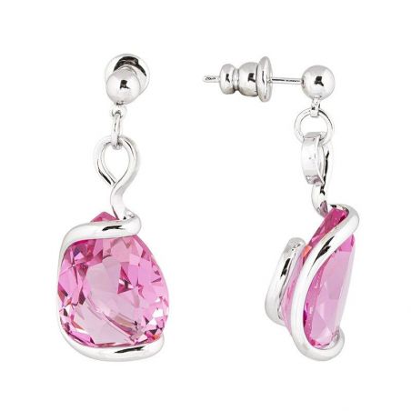 Boucles d'oreilles Andrea Marazzini - Cristal Swarovski Candy Fuchsia Courtes