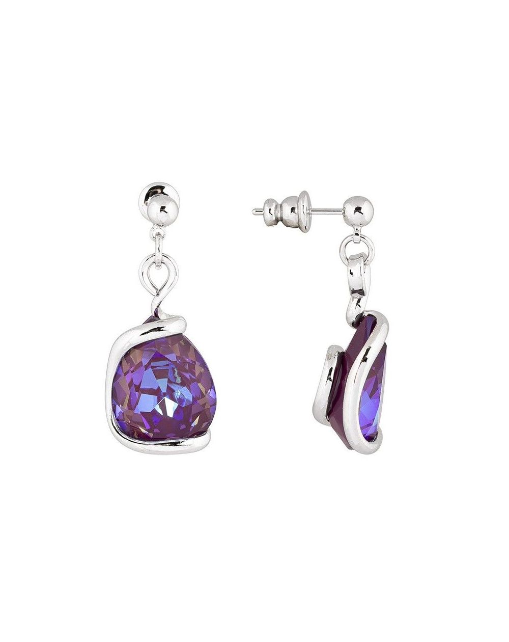 Boucles d'oreilles Andrea Marazzini - Cristal Swarovski Ametist Delite Courtes