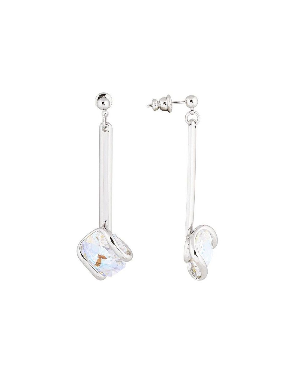 Boucles d'oreilles Andrea Marazzini - Cristal Swarovski Octagon AB Deco