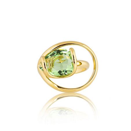 Ring Marazzini Swarovski Kristal Ovaal Licht Turkoois