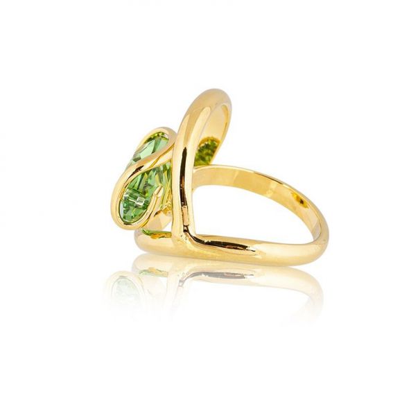 Ring Marazzini Swarovski Kristal Ovaal Licht Turkoois