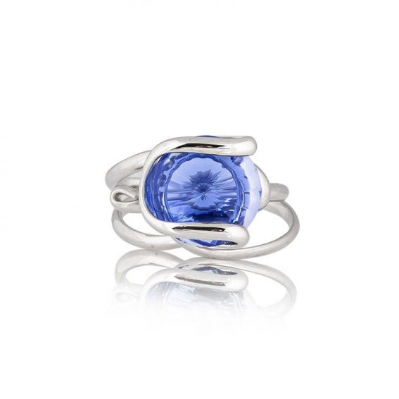 Andrea Marazzini - Bague cristal Swarovski Octagon Majestic Blue