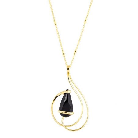 Marazzini Oval Swarovski Crystal Necklace Fuschia Doppio Cerchio