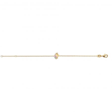 Bracelet tête de licorne doré