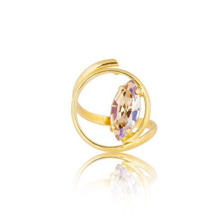 Andrea Marazzini - Bague cristal Swarovski Navette Luminous Green Medina