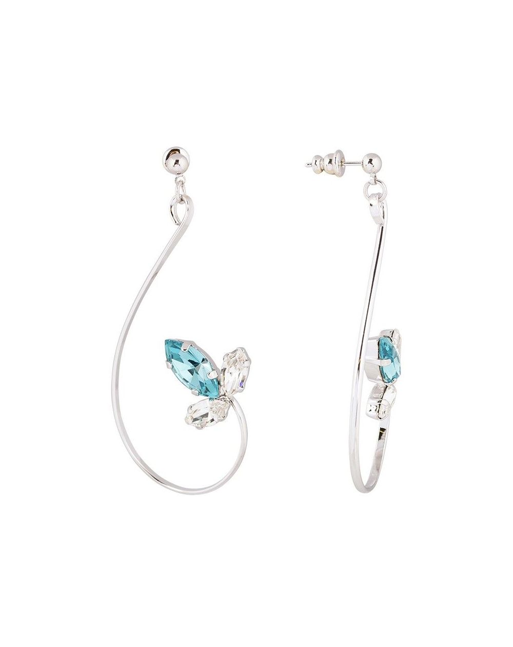 Boucles d'oreilles Andrea Marazzini - Cristal Swarovski Navette Light Turquoise Printemps