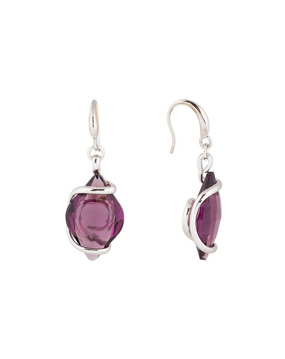 Boucles d'oreilles Andrea Marazzini - Cristal Swarovski Lemon Amethist Courtes