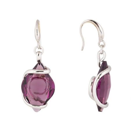 Boucles d'oreilles Andrea Marazzini - Cristal Swarovski Lemon Amethist Courtes